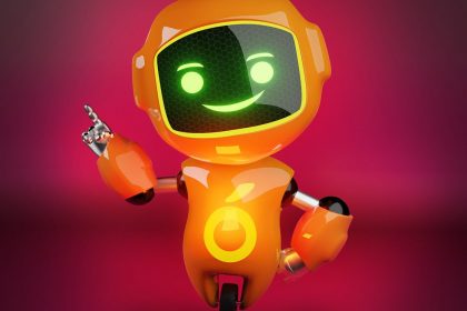 criacao-mascote-3d-robo-realista-pose