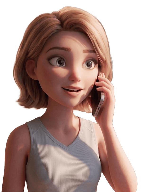 Personagem 3D estilo cartoon criada por inteligência artificial para produção de vídeo - DGN Publicidade